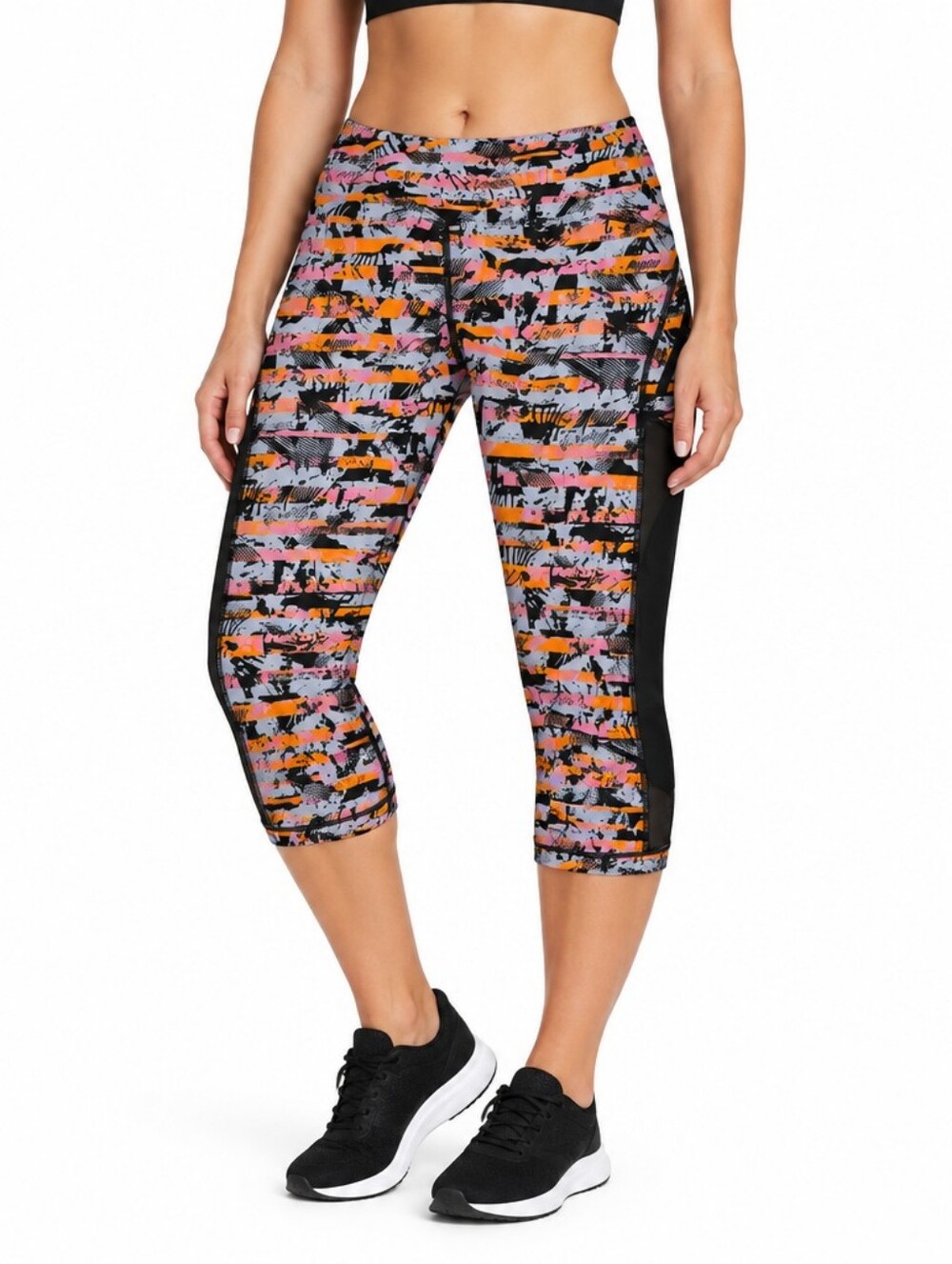 lululemon athletica Pink, Orange & Black Cropped Track Joggers